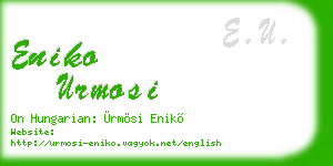 eniko urmosi business card